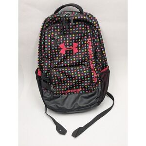 Under Armour Storm Hustle Backpack Black Polka Dots Girls School Laptop Bag